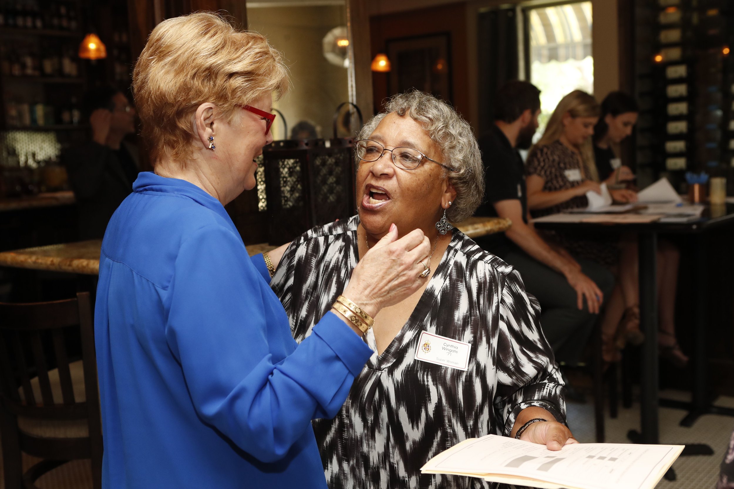 Cynthia Wingate (right) with Sharon Rodi at the AEC 2018 Reunion