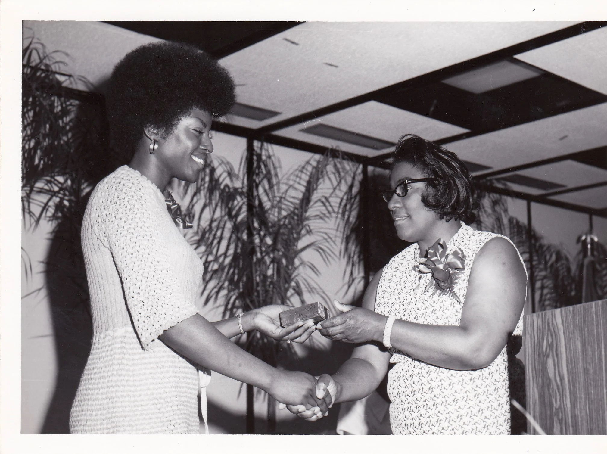 1972 AEC Graduation: Carolyn Bell '72 and Bernadine Irving '66