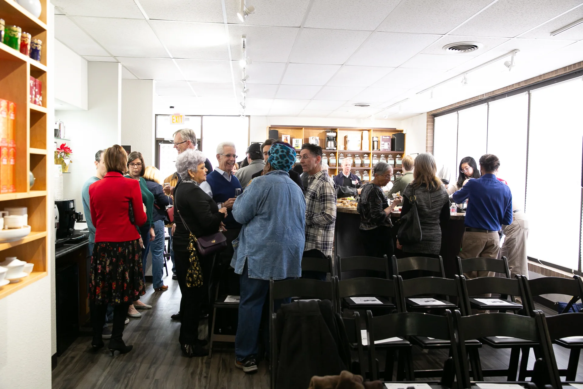 Guests gathering for the Reading