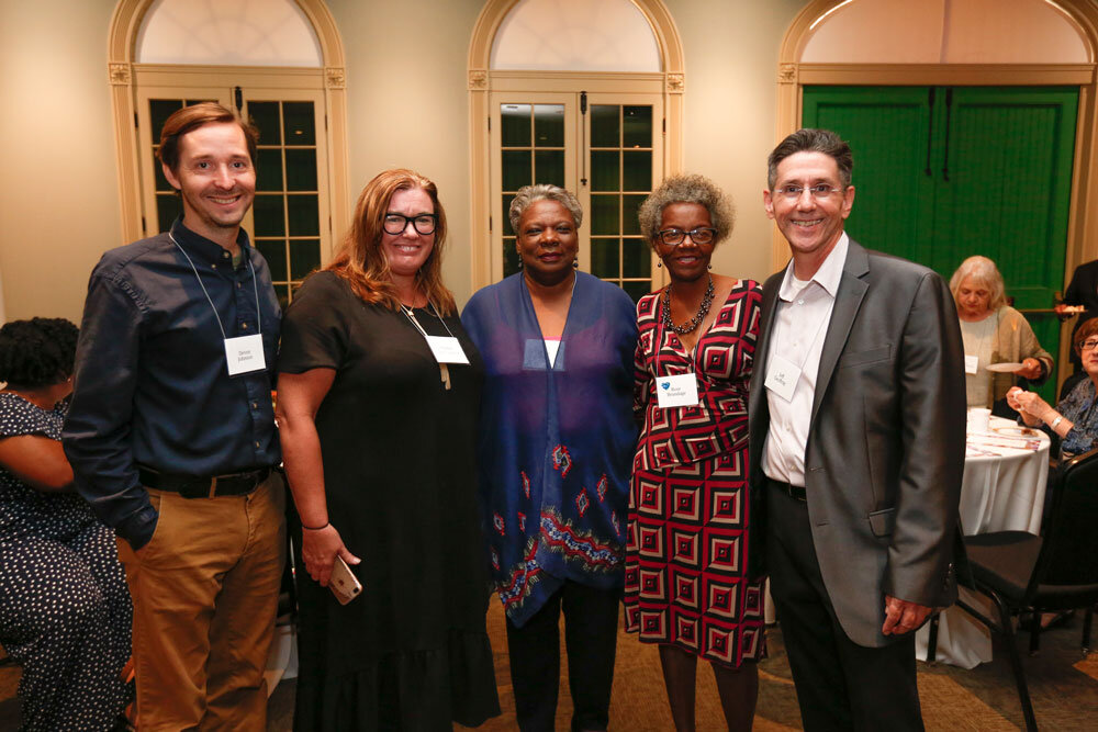 (L-R) Devin Johnson, Heather Harper Cazayoux, Leona Tate, Rose Brundage (Scholarship Winner), and Jeff Geoffray