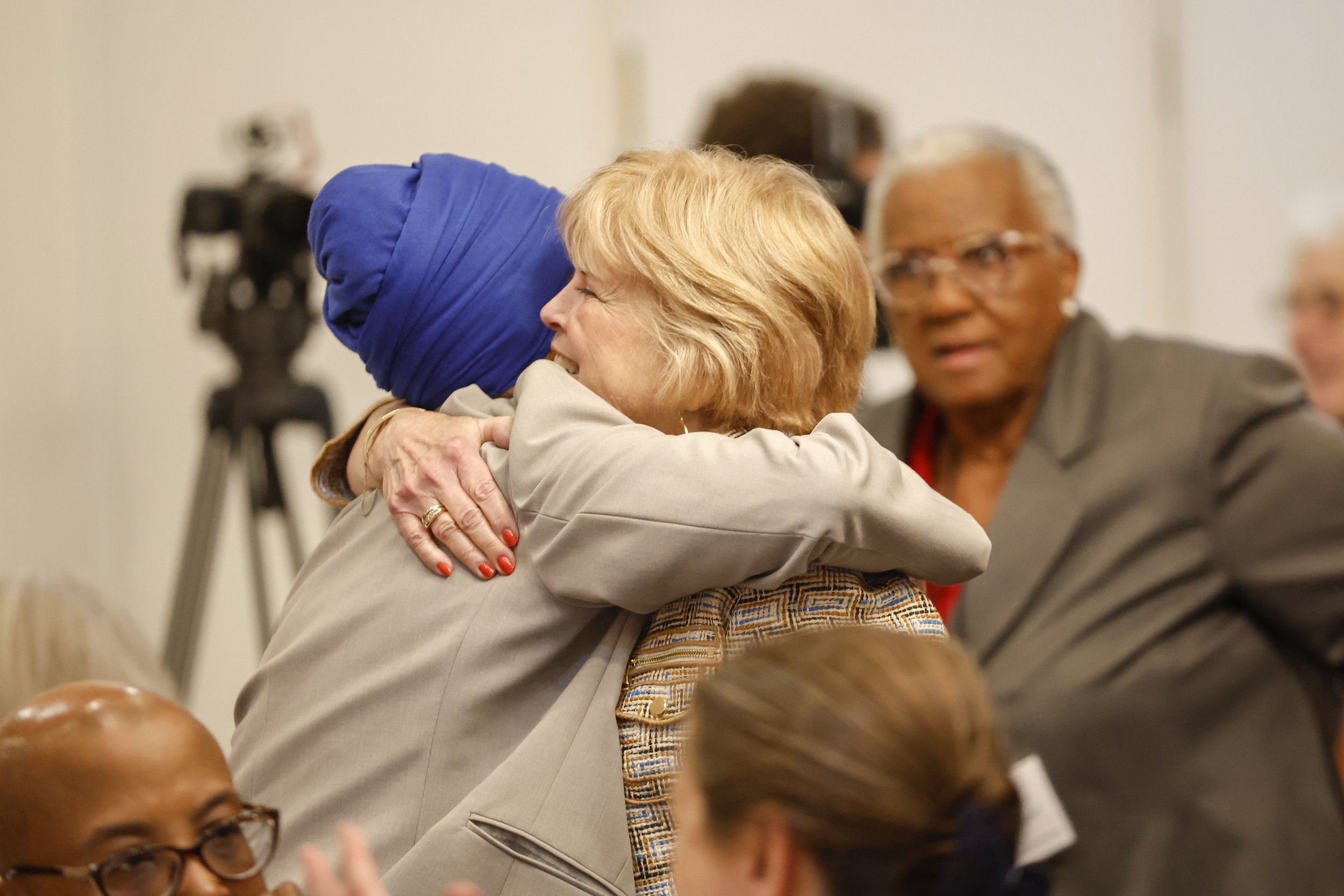 AEC Loves and Hugs 2 - Joyce Nu'Man '70 and Sharon Rodi Faculty