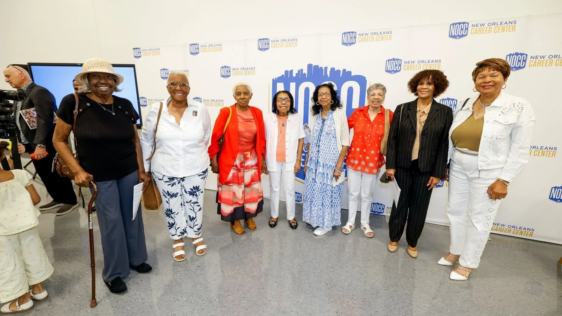 Joyce Armstead, Gwendolyn Shepherd, Gail Grant, Amelia Waters, Dorothy Payton, Sylvia Cheatham, Sandra O'Neal, Shirley Rondeno (AEC Alumnae)