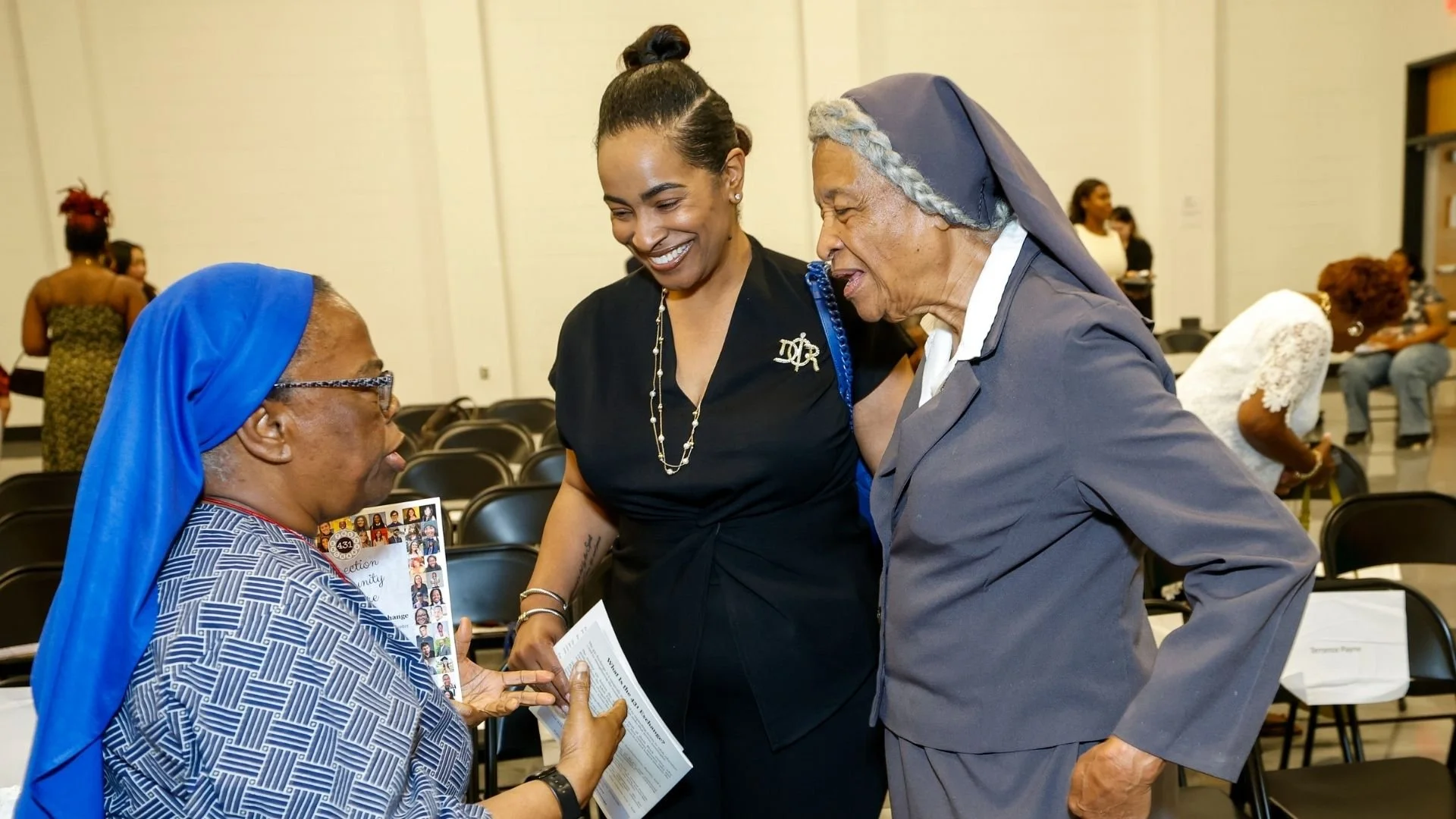Sister Cecilia (St. Mary's Academy), Victoria Hines, Esq, Sister Judith Therese Barial (St. Mary's Academy, Honoree)