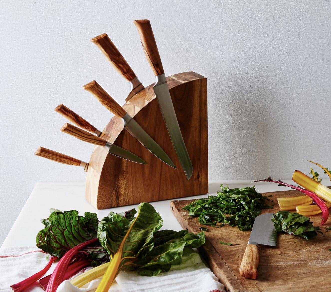 Magnetic Wood Knife Block