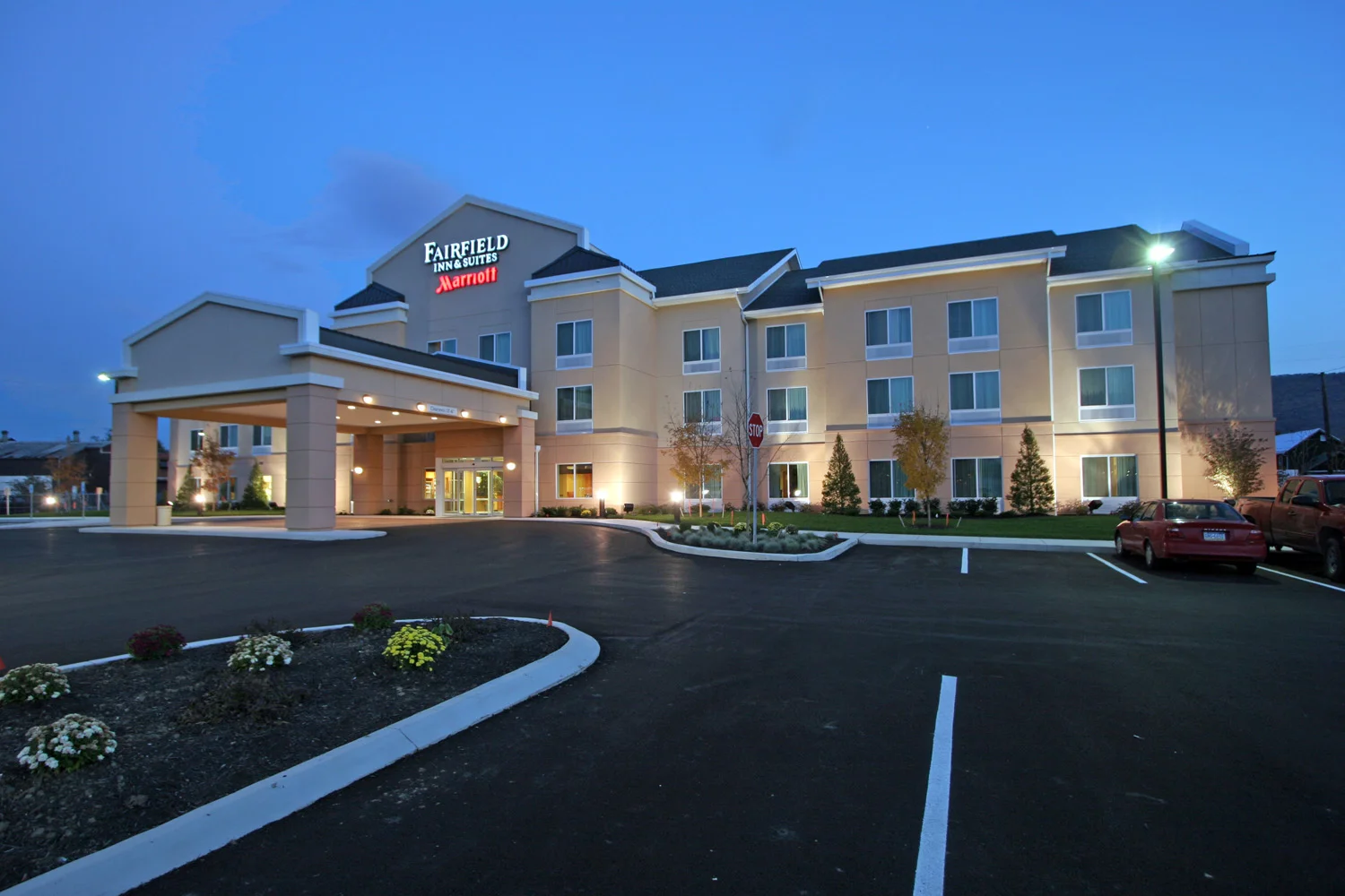 Buchart Horn Architects provided full architectural, engineering, and site development services for the design of this new three-story, 65-key hotel. The Fairfield Inn & Suites in Lock Haven offers comfortable accommodations with spacious guest rooms and suites. On-site amenities include: Meeting Rooms Breakfast Buffet and Dining Area Lobby with Fireplace and Seating Business Library Indoor Pool Fitness Center Modifying a prototypical design to accommodate Fairfield Inn & Suites (owned by Marriott) corporate standards as well as local jurisdiction regulations, we carried out schematic design, design development, construction documents, bidding, and construction administration services. BHA prepared flash plans and due diligence studies for this hotel. Items that were provided to our client as a part of the due diligence report for this site included a Flash Plan, an ALTA/ASCM Land Title Survey, a Site Investigation Report, a Geotechnical Investigation, a Phase 1 Environmental Site Assessment, Conceptual Site Plans, and a Conceptual Estimate of Probable Construction Cost for the site improvements.
