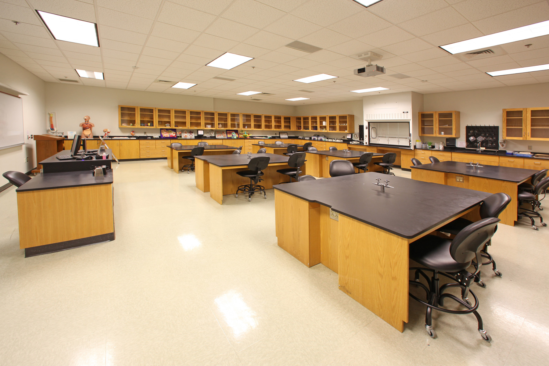  BHA was responsible for the renovation of interior office space in the south wing as Student Services and Nursing Offices and the modification of Computer Classrooms 127 and 128 to accommodate a new Biology Lab and Preparation Room.  The project con