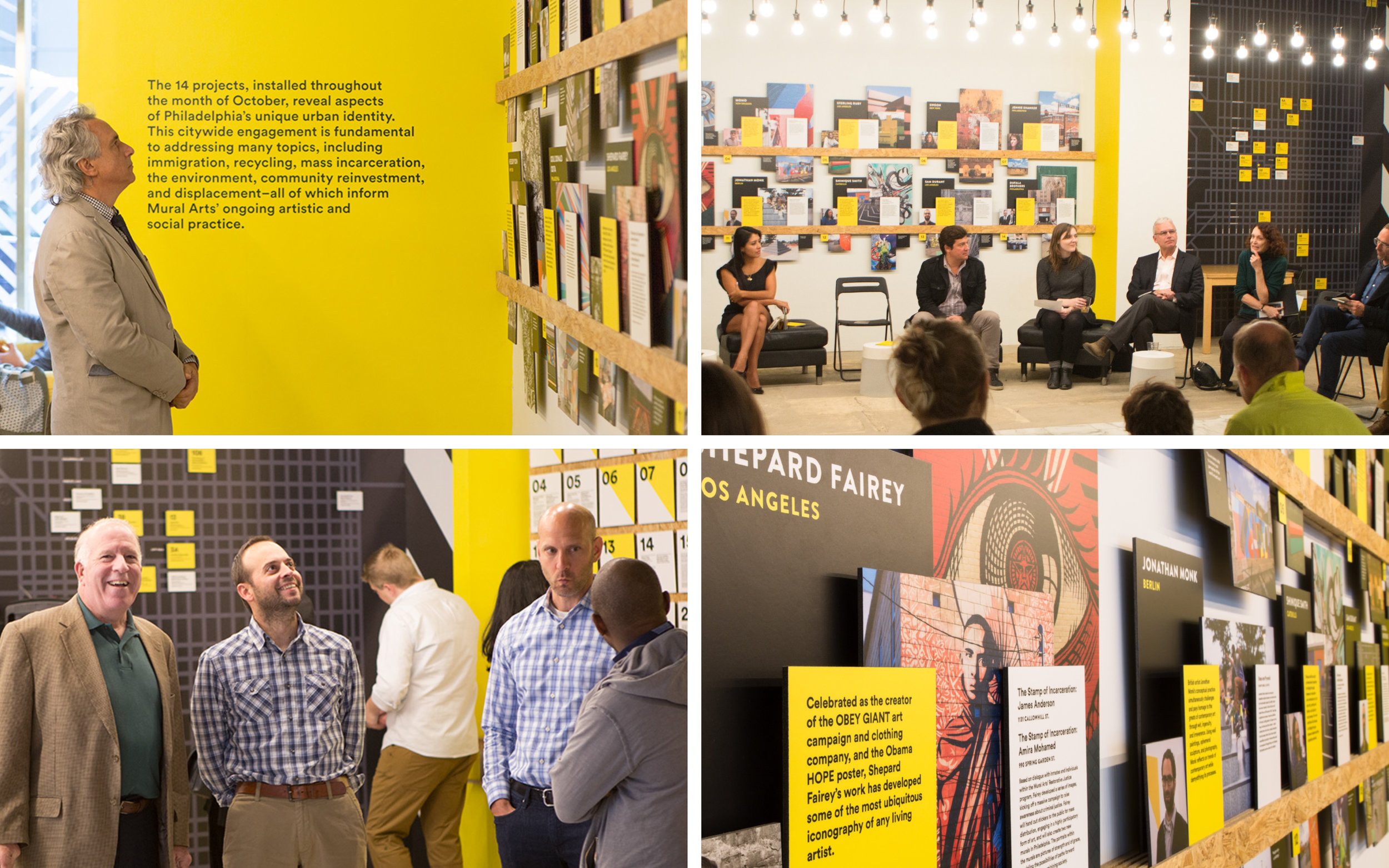 Grid of photography showcasing the Philadelphia Open Source Hub in use