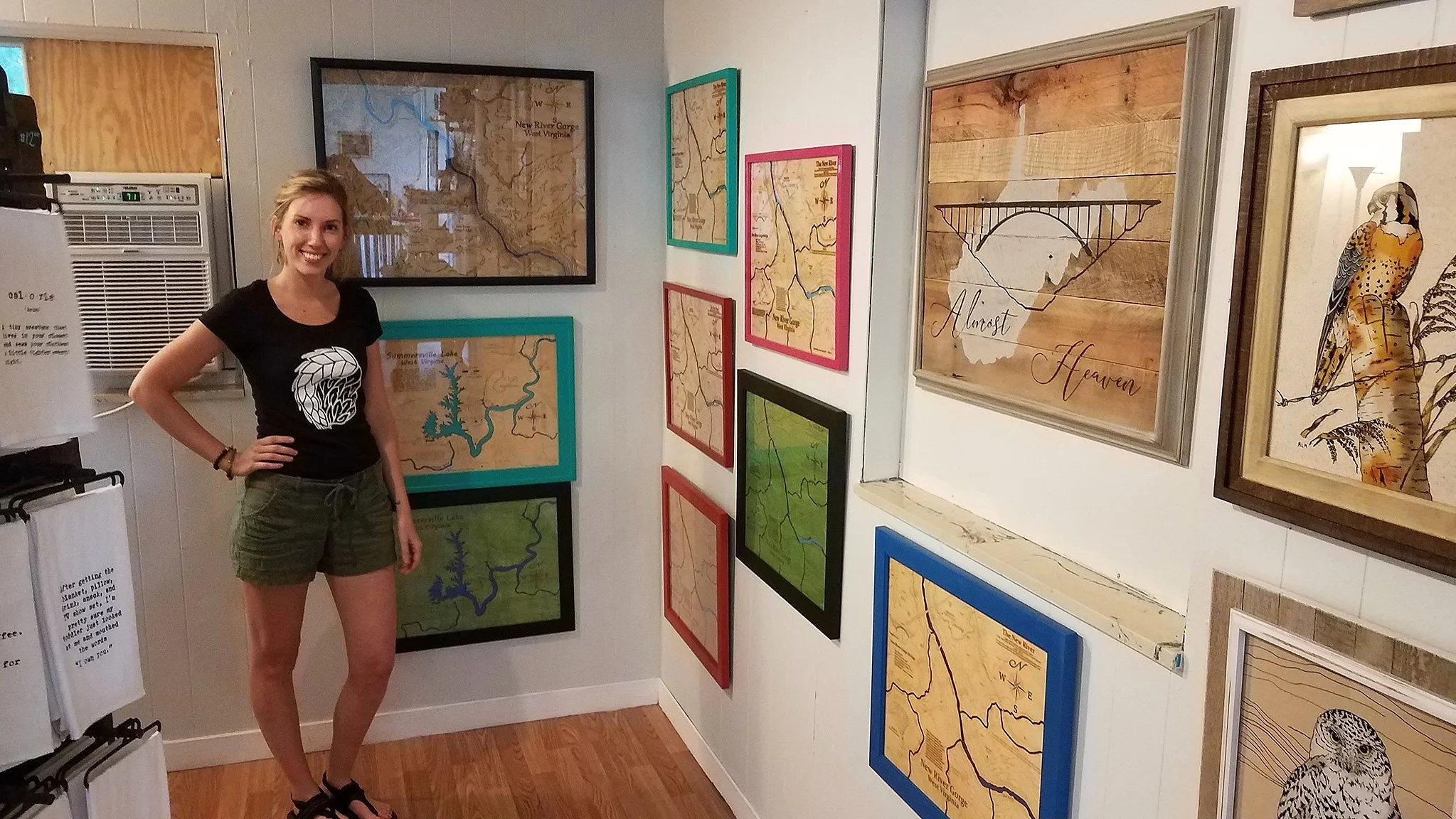 Brannon Ritterbush keeps a variety of my topographic maps in stock at her Wild Art Wonderful Things gallery/gift shop in nearby Fayetteville, WV.