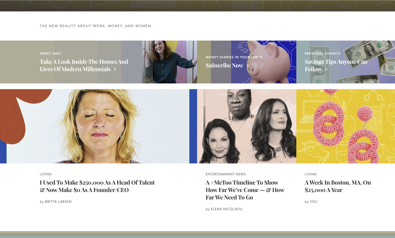 Britta in good company on R29 Living Page