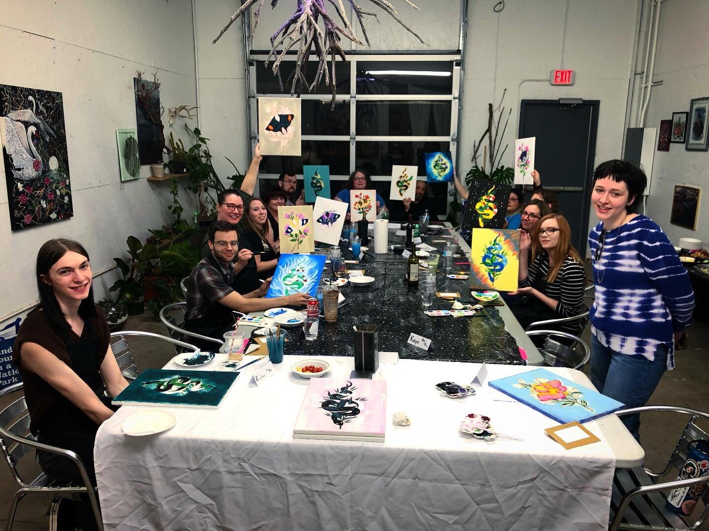 Ran my first painting workshop yesterday and so thankful to everyone that bought a ticket and came out! It was so cool to see how everyone put their own spin on design and made it their own! 

Next painting workshop will probably be in May but I&rsqu