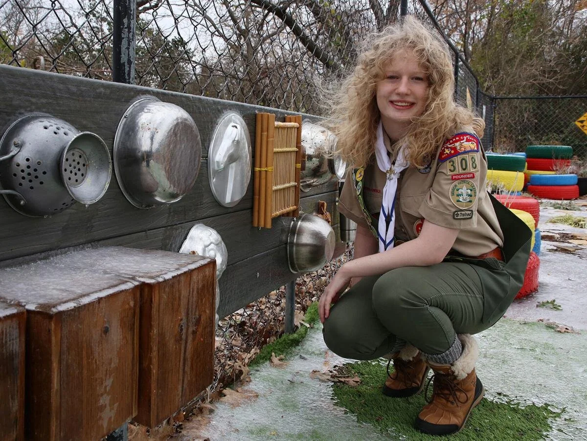 First Female Eagle Scout in McLennan County Builds Music Walls For Talitha Koum