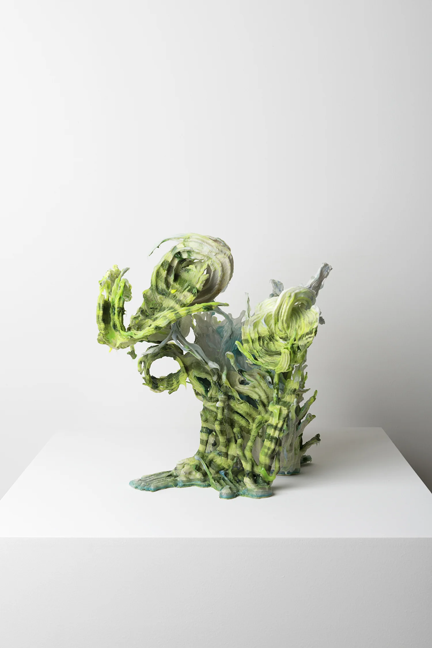 Contra-flow Plastema, 2016, (detail) 40 x 30 x 30 cm | 15 3/4 x 11 3/4 x 11 3/4 in 3D printed plastic, alkyd paint, silicone