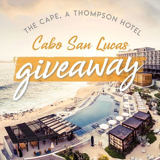 Are you dreaming of warmer weather? How about an escape to Mexico! Enter to&nbsp;win a 2-night stay for&nbsp;two&nbsp;in a Deluxe King Guestroom including daily breakfast at The Cape, A Thompson Hotel in Cabo San Lucas!
How to enter:
- Follow @browne