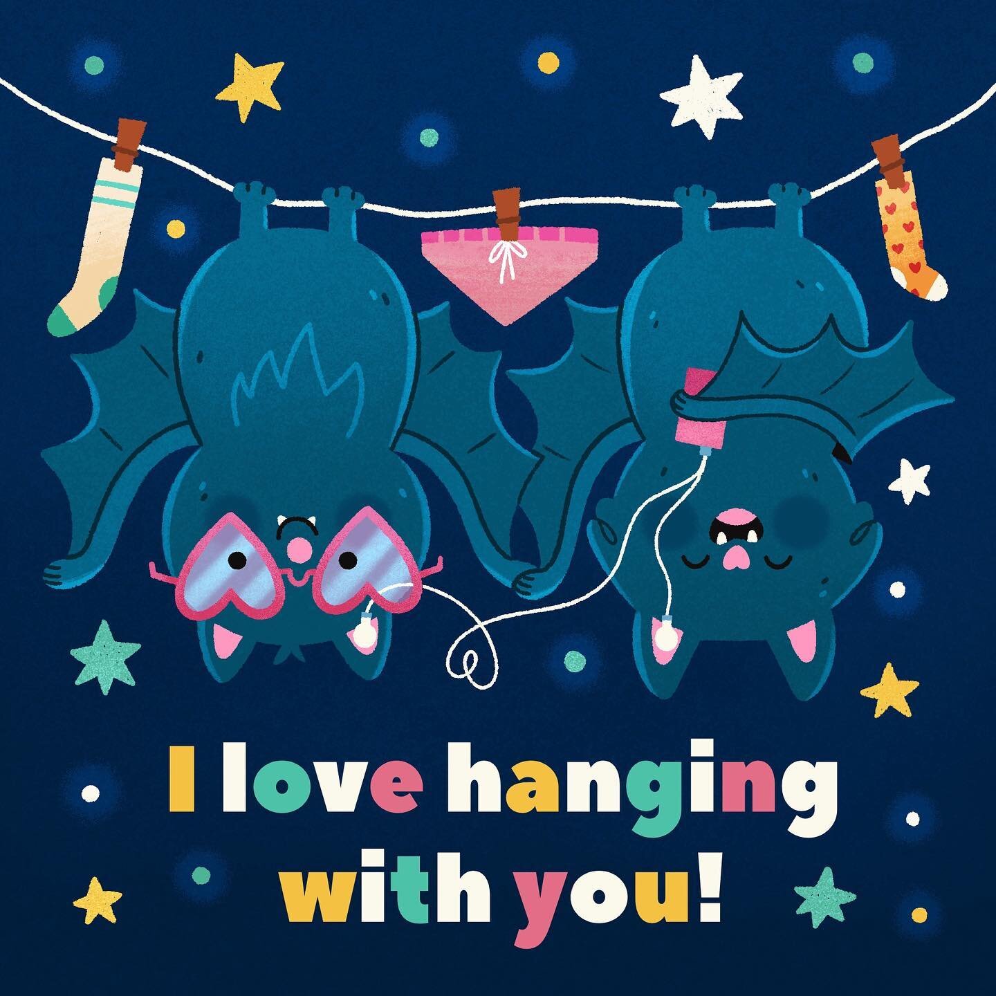 A card idea I did for fun this weekend 🦇 

I&rsquo;m available for commissions. My information can be found on my page :) 

.
.
.
.
.
.
.
.
.
.
.
.
.
#illustrator #greetingcards #greetingcard #greetingcarddesign #openforlicensing #lovecard #cuteillu