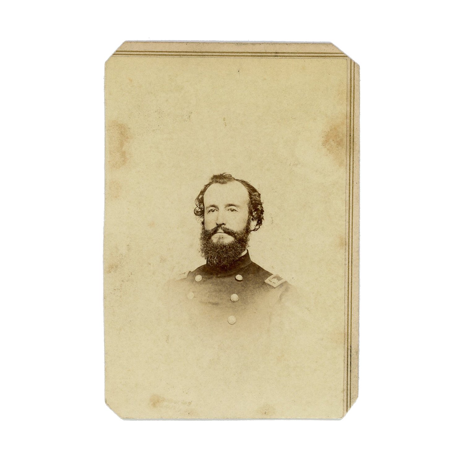 CDV of Union Officer, Likely a Surgeon, with Memphis Backmark