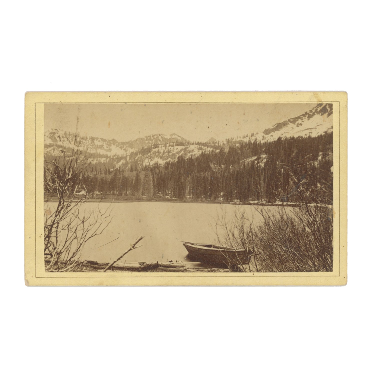 c. 1870 Utah Landscape CDV by Charles R. Savage — Mountain Lake, Cottonwood Canyon, Wasatch Range
