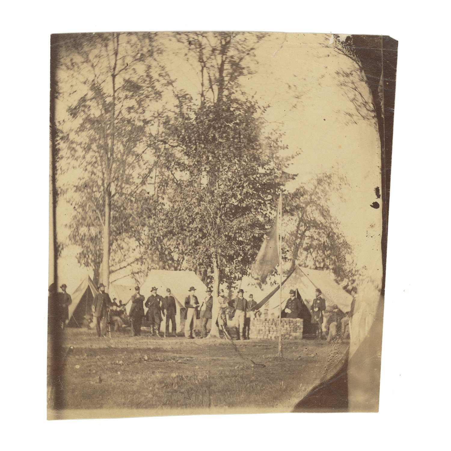 Unmounted Andrew J. Russell Albumen Image — General Alexander Webb's Headquarters, Brandy Station, Virginia, December 1863