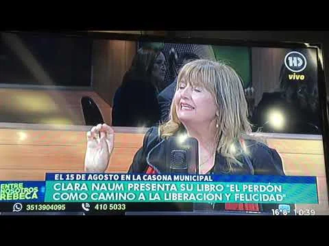 Clara Naum visita a "Entre nosotros Rebeca" en Canal 10
