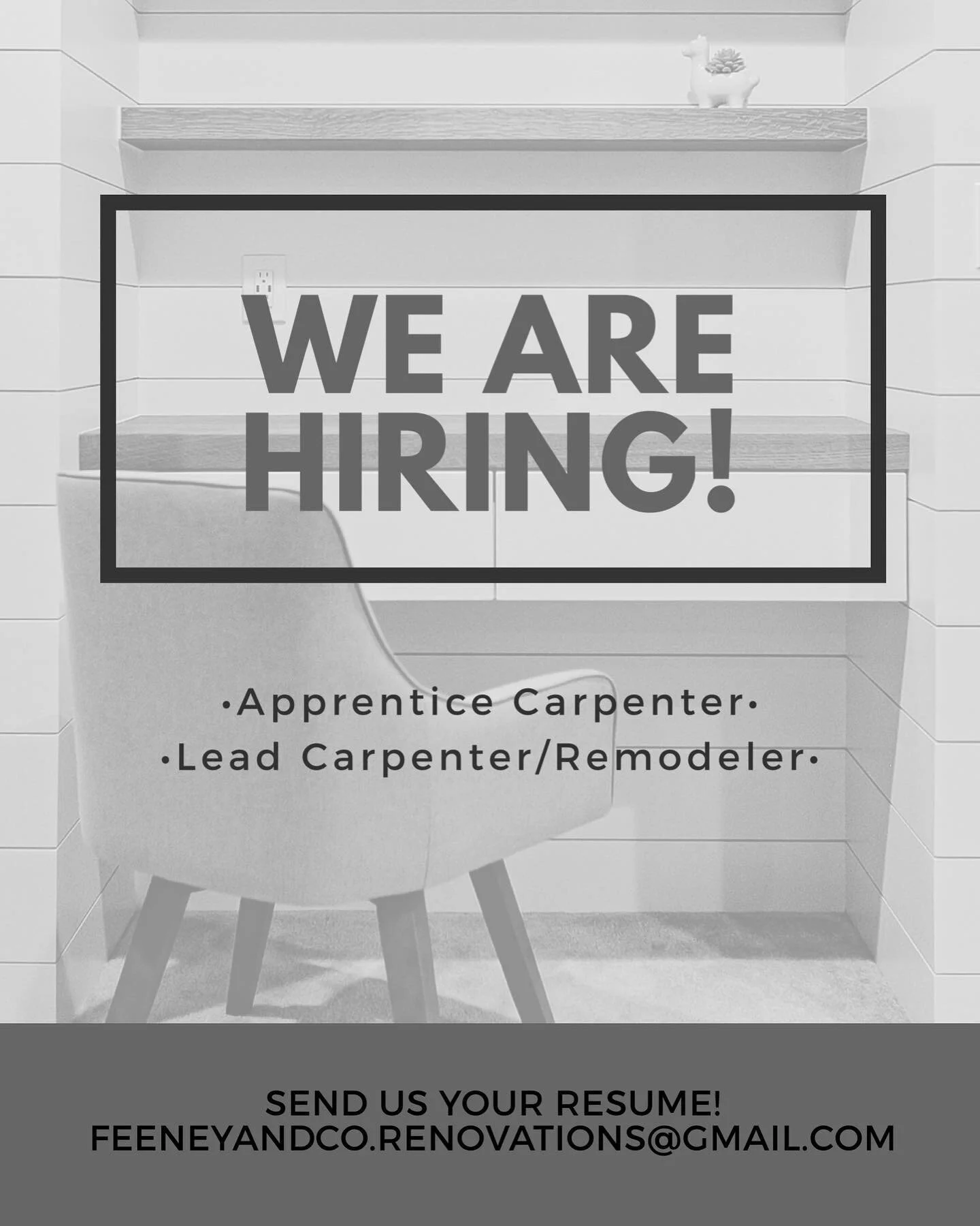 We are looking to grow our team with creative, detail oriented, passionate and hard working individuals. 
#design #build #renovate #preserve #feeneyandco