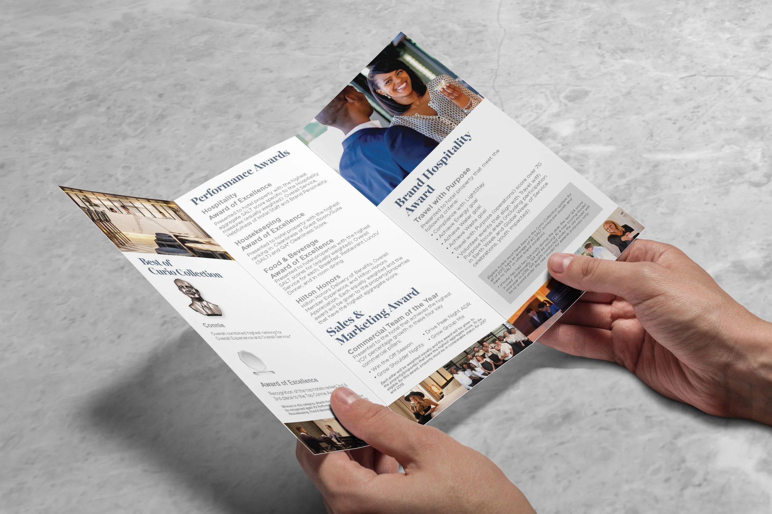 Curio Collection by Hilton 2018 Brand Awards Trifold