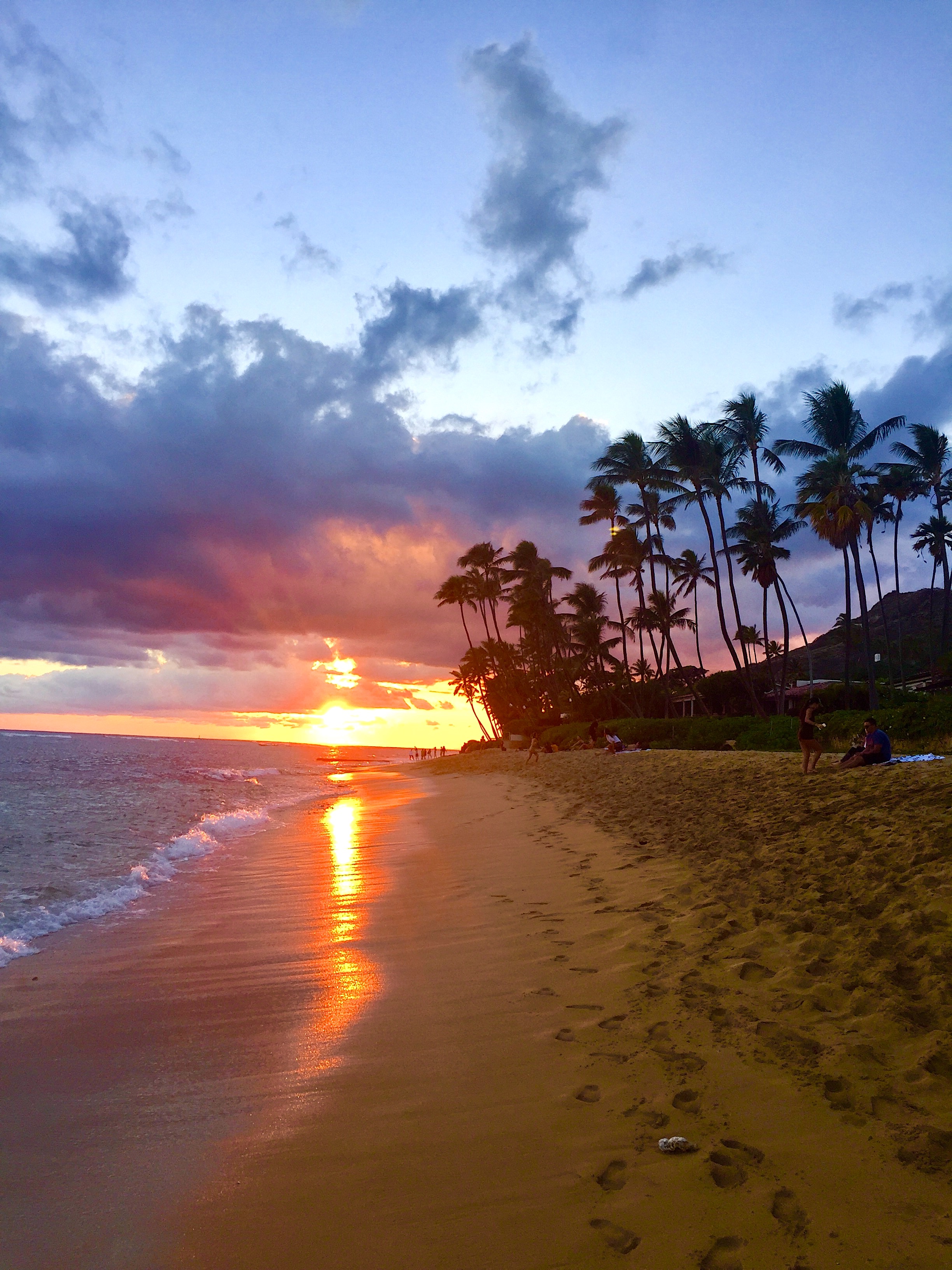 Devi Ohira Sunset - Cromwells - Beach - Hawai'i - Diamond Head O'ahu beach.jpg
