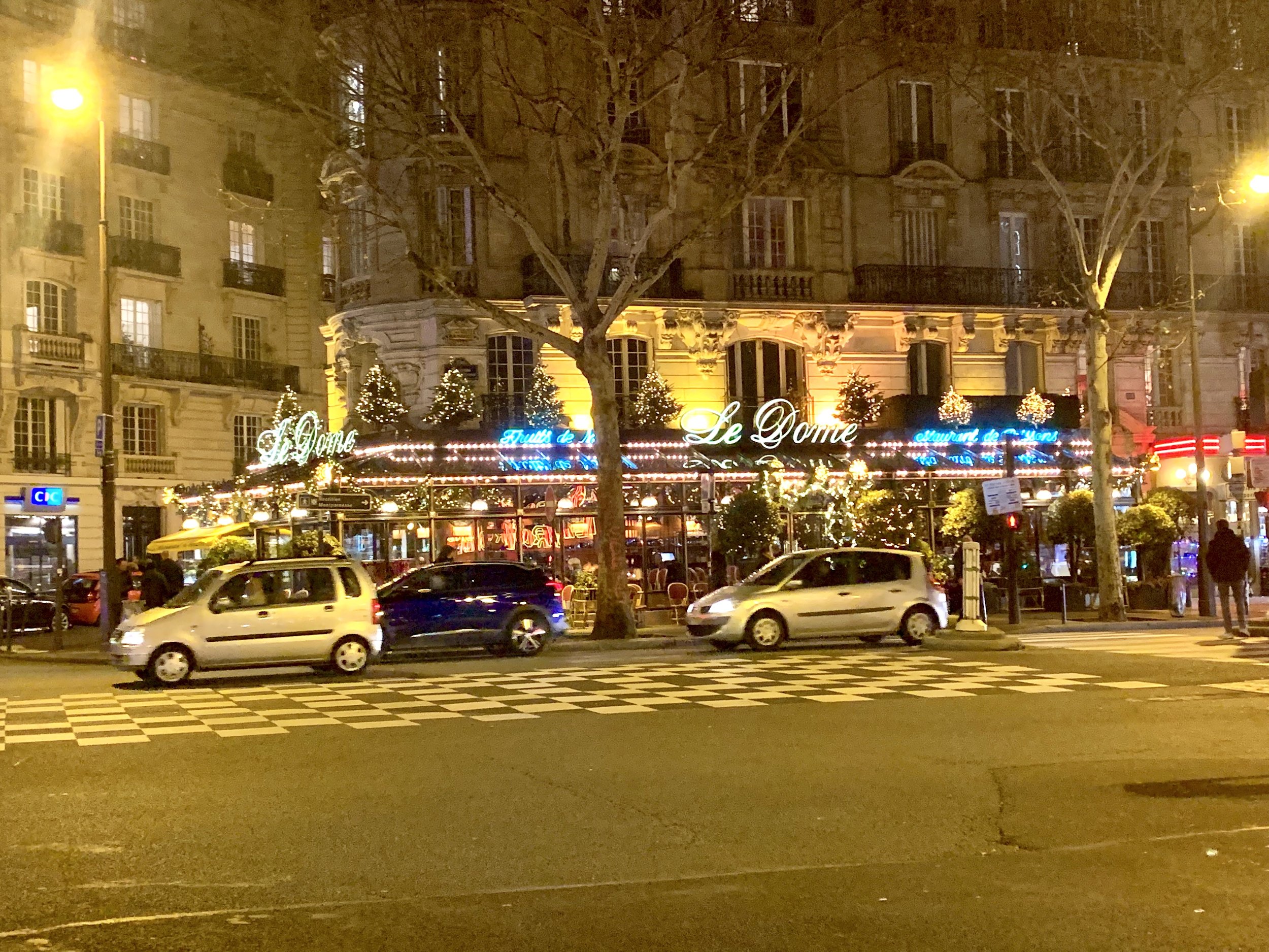 Devi Ohira Paris streets restaurants night cafe sidewalk.JPG