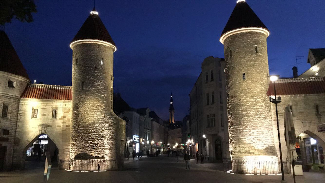 Tallinn is beautiful at midnight.