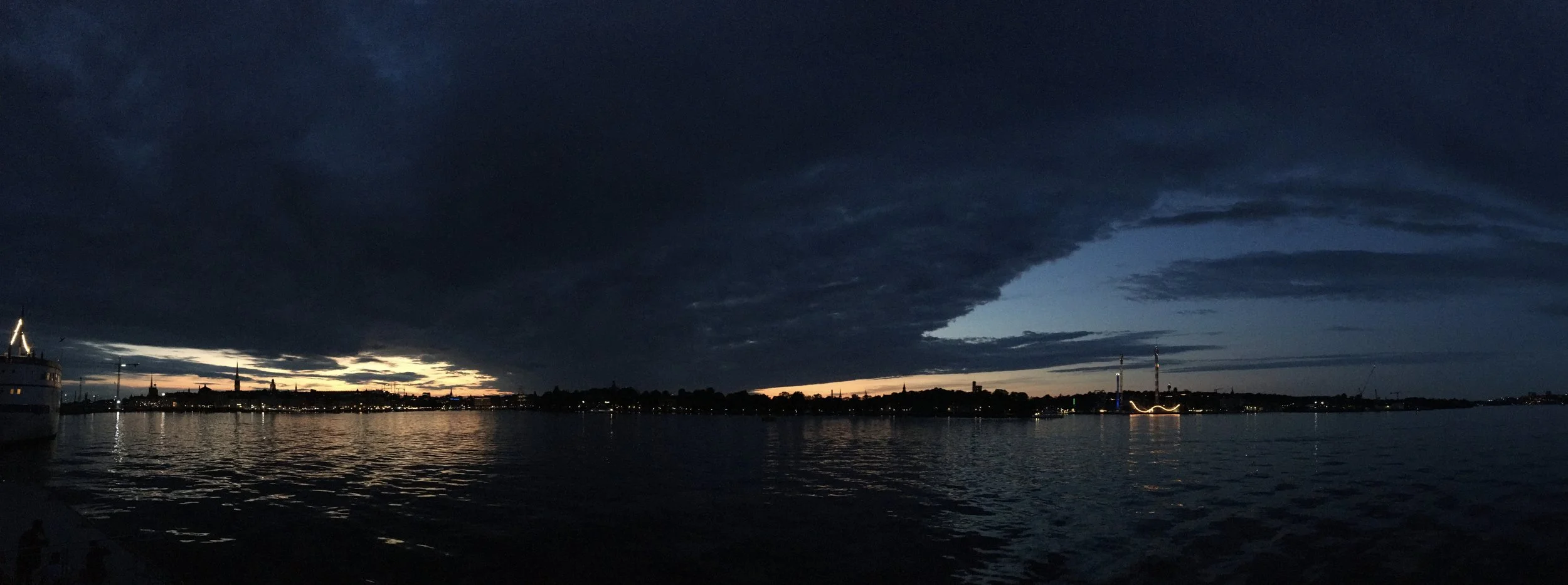 A Cloudy Stockholm Approaching Midnight