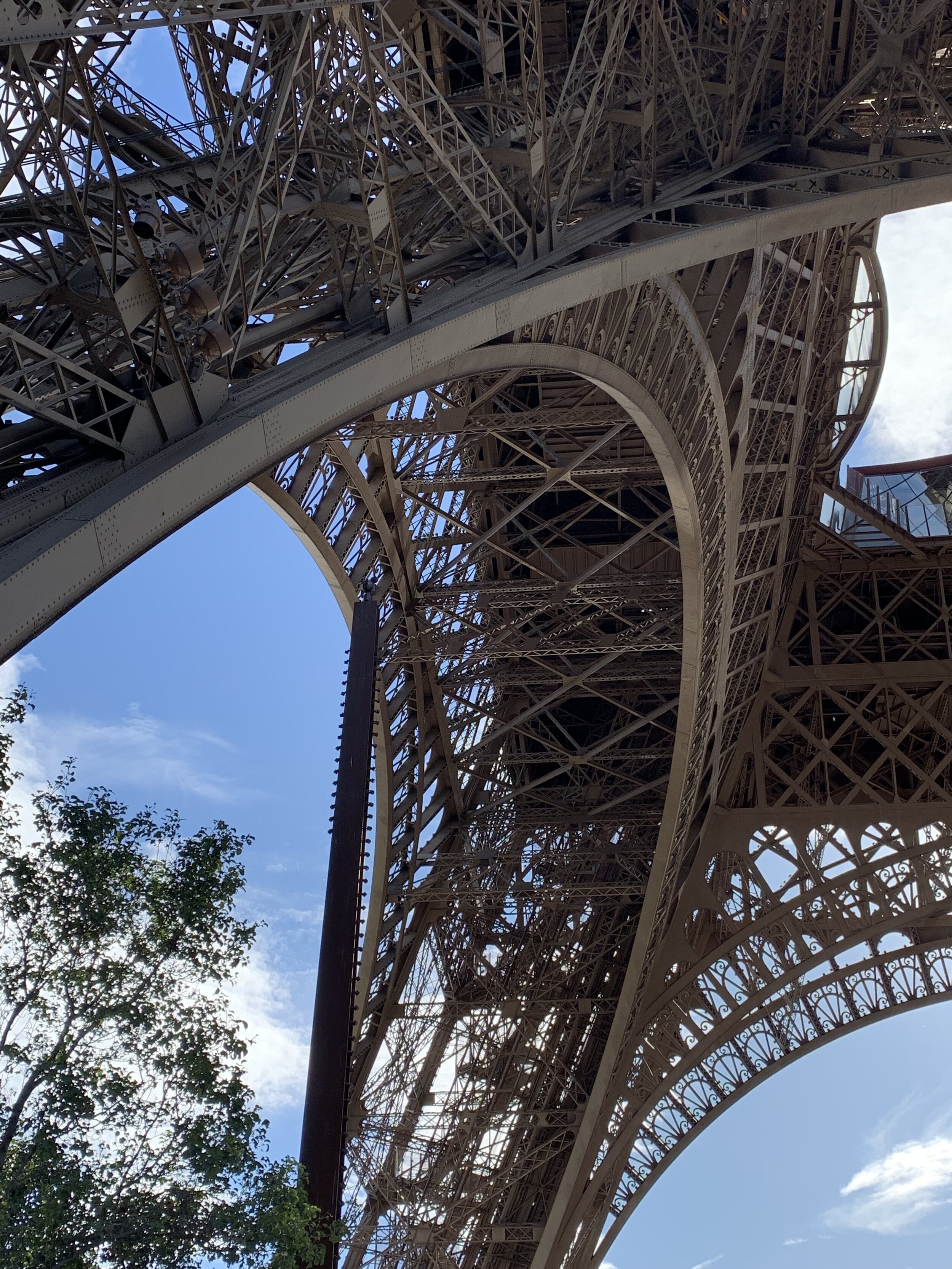 Going up the Eiffel Tower