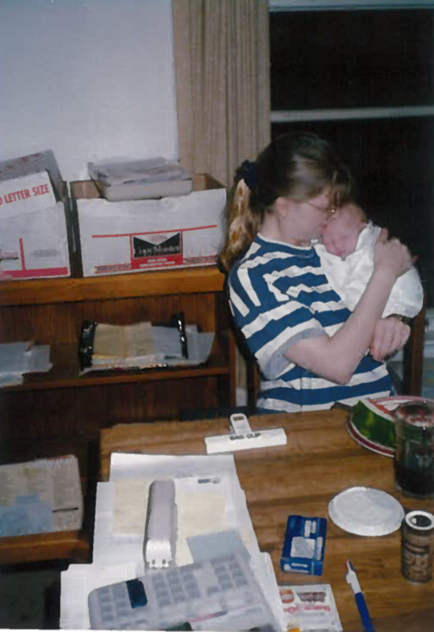 Chantelle and Brontë in Rockford, Illinois in 1993.