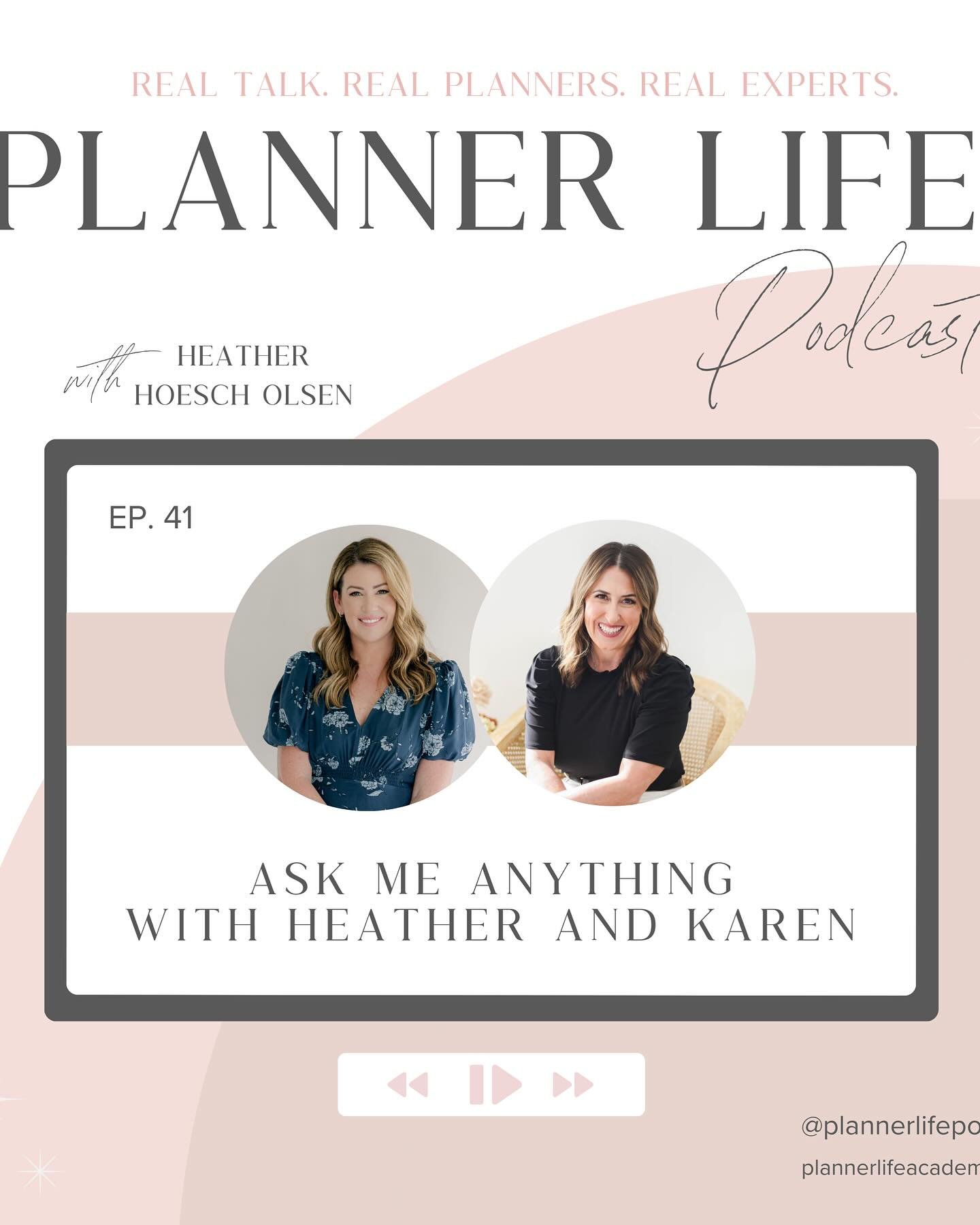 There&rsquo;s nothing Heather and I like to do more than talk all things wedding. We&rsquo;ve been doing this for years - on walks, at lunches, on the couch at @plannerlifeacademy - this time, we took our conversation to the podcast!  Heather invited