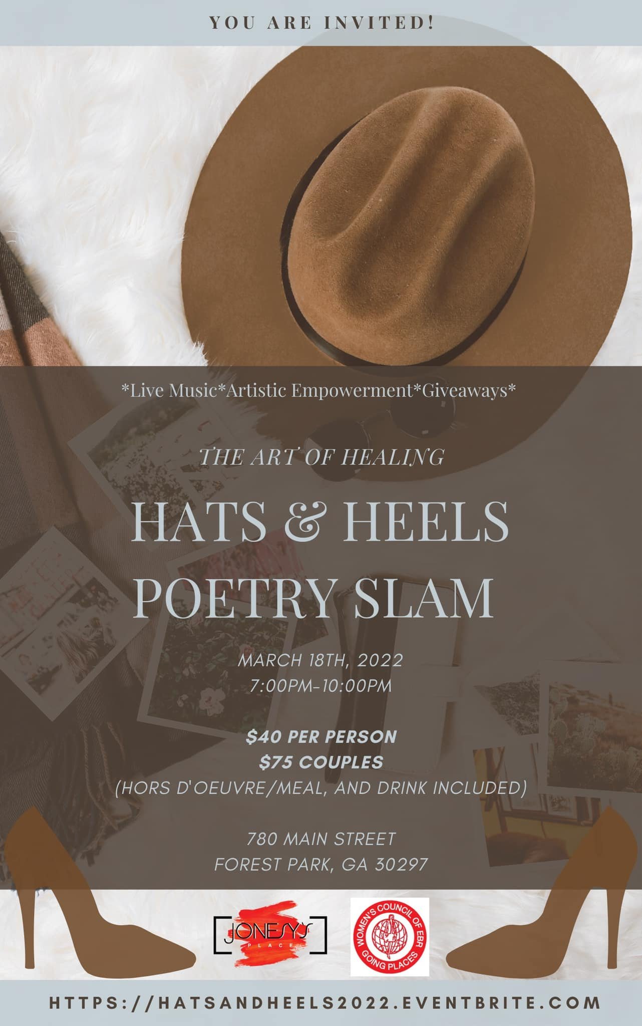 Hats and Heels Poetry Slam @ Jonesy's Place