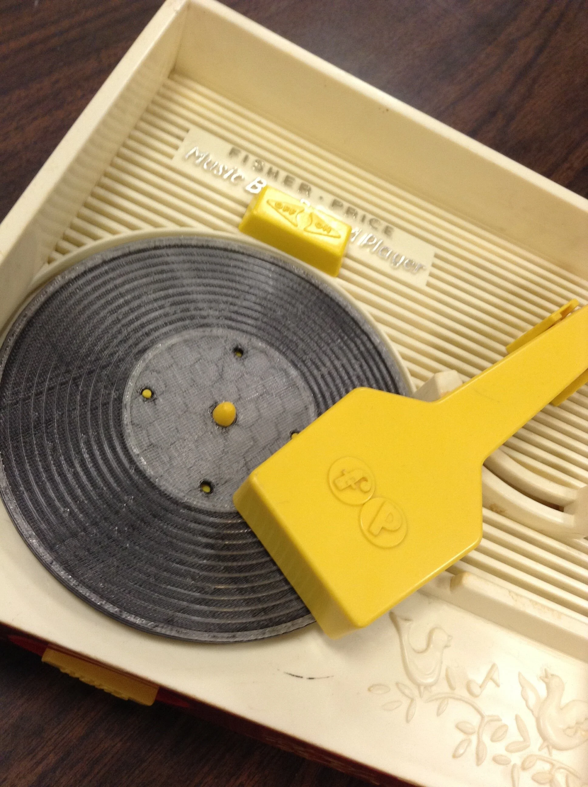 3D printed Fisher Price Record