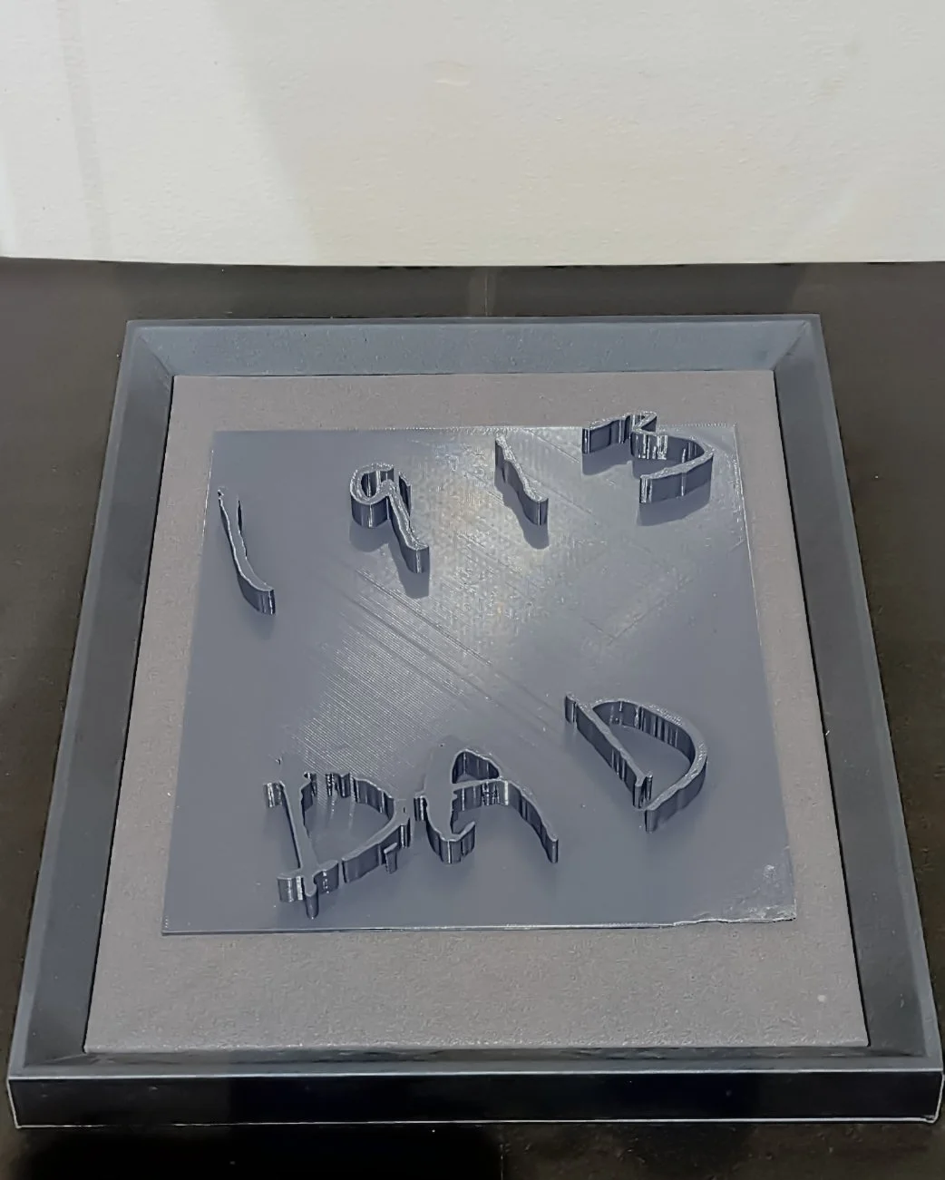  DELORES’ CHIROGRAPHY: &nbsp;DAD 1913 2026, 3D print created from Delores Hellstrom‘s handwritten photo captions In collaboration with Liam Kristensen, 3D Design &amp; Printing Consultant, New York City  