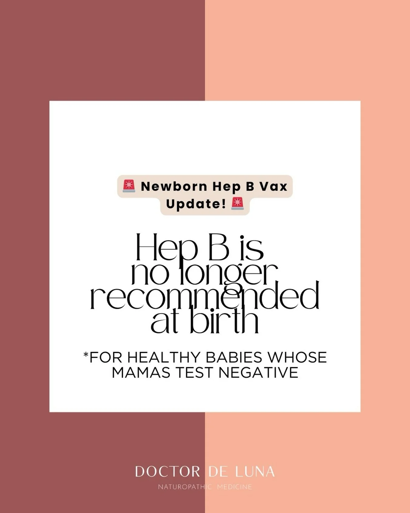 🚨 💉Newborn Hep B Update! 🚨

This update just came through TODAY! The ACIP just voted to drop the universal Hep B shot at birth.

Now only babies whose moms are positive or unknown need it immediately.

If mama tests negative? You can wait until la