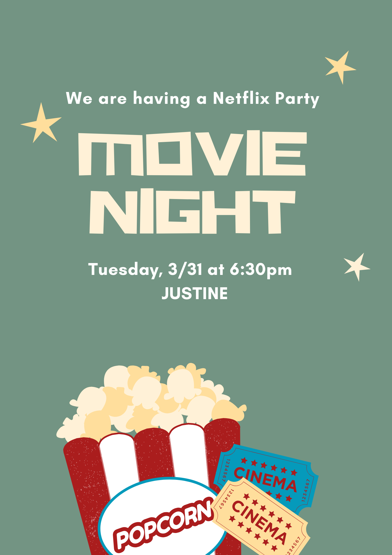 Netflix Watch Party- Justine