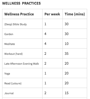 Wellness Practices