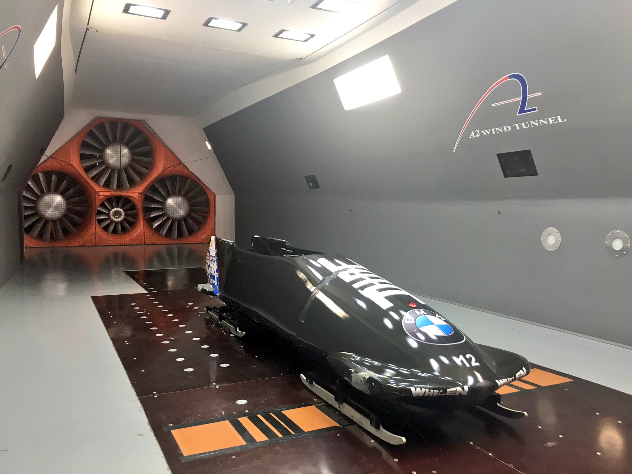 Wind tunnel testing aids sled design.