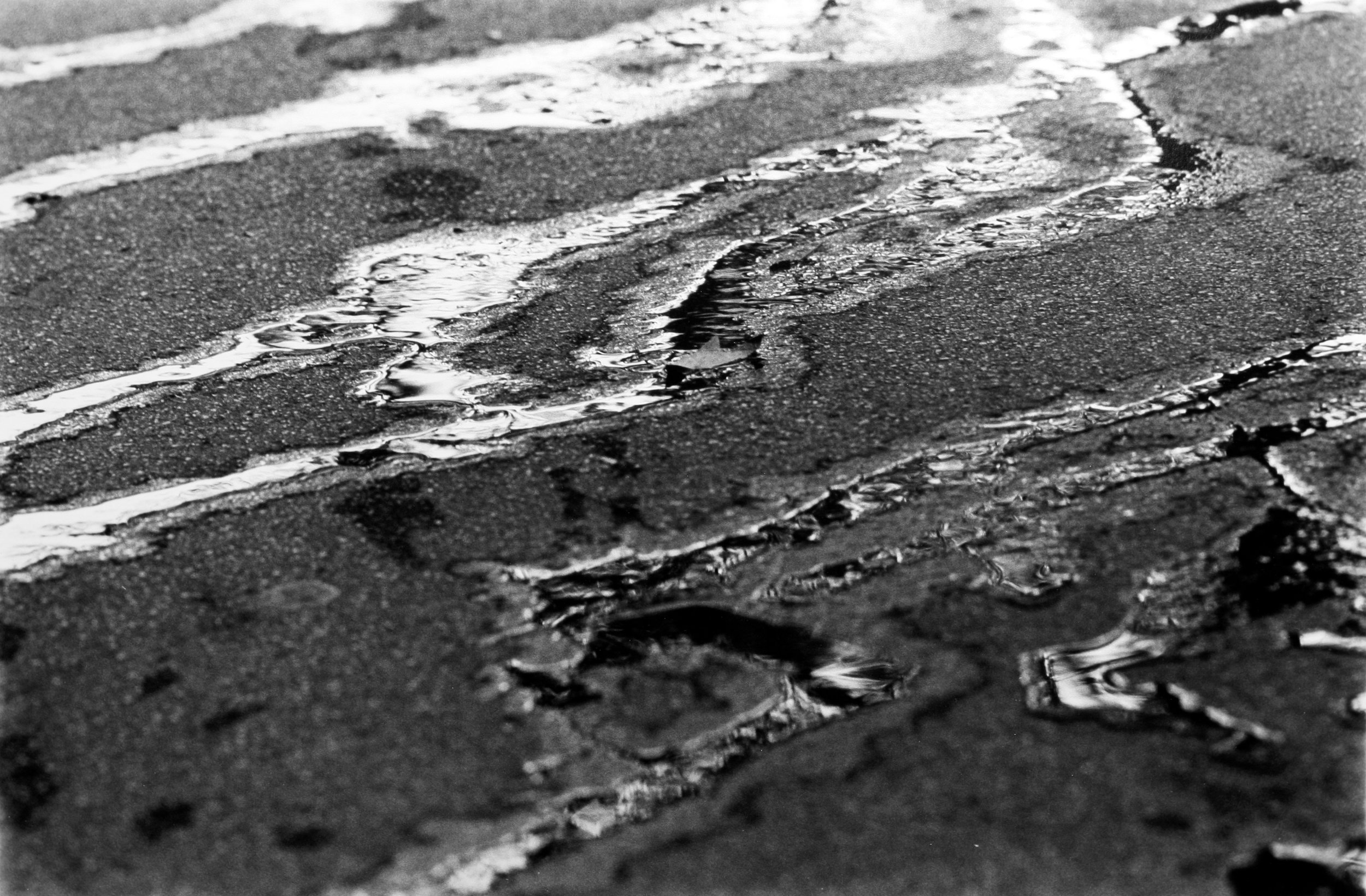 Water on asphalt