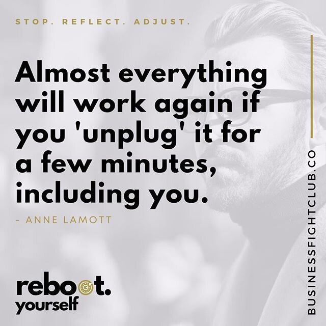 Take this time to Stop. Reflect. Adjust. 
#Reboot #menshealth #mentalhealth