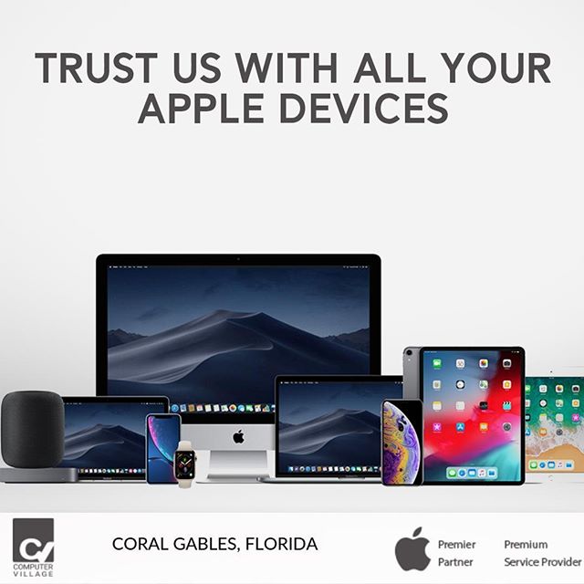 We have Apple certified specialists to help you with all your needs - iMacs, MacBooks, iPhones and Accessories.
.
.
📍 Computer Village - Your Apple Premier Partner in Coral Gables, Florida. .
🖥 We proudly serve Apple customers since 1978. Learn mor