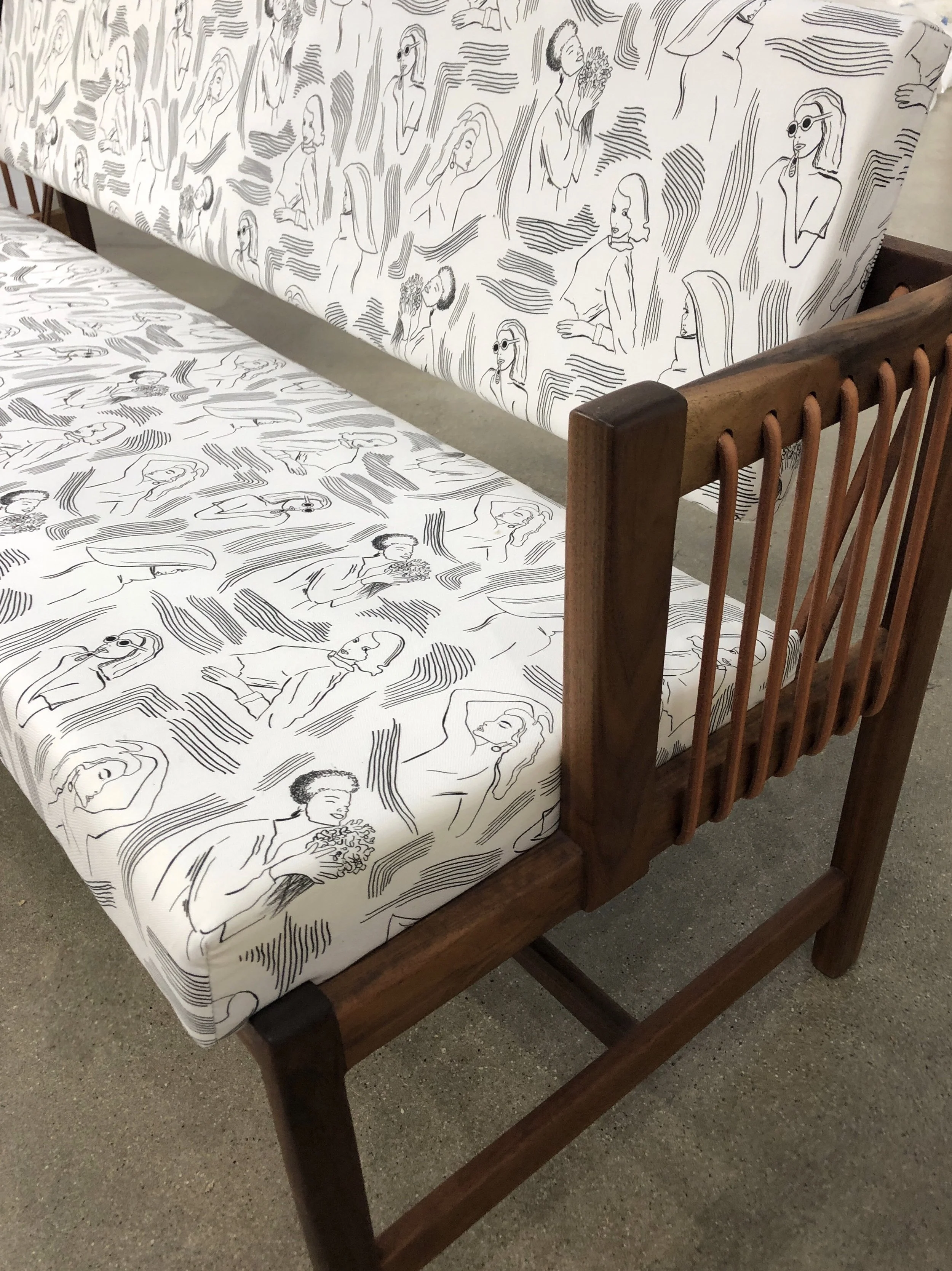 Flashback No.3 Fabric - Thomas Hayes Studio Bench