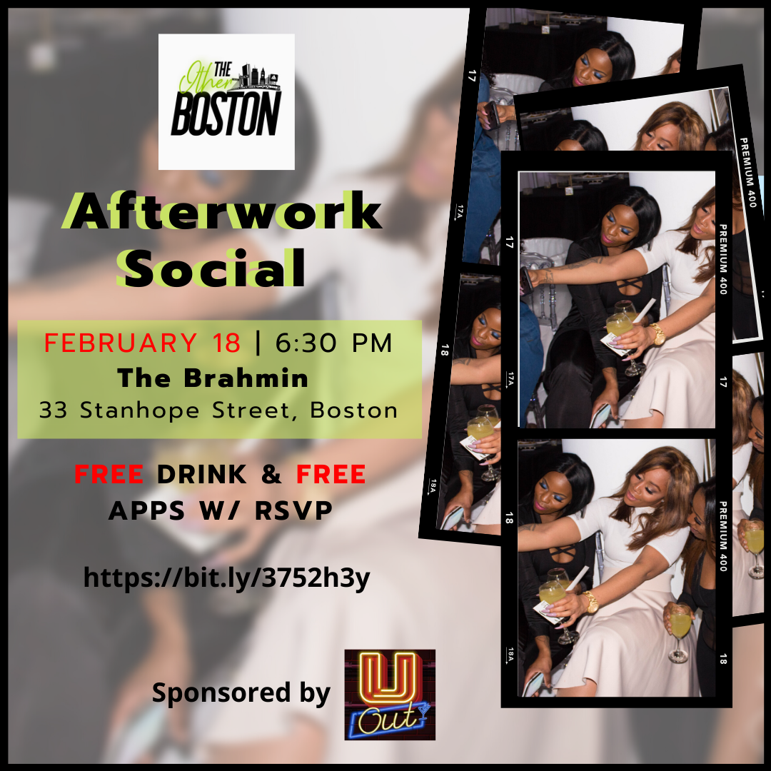 Join The Other Boston on Tuesday, February 18th for our Afterwork Social at The Brahmin! We're excited to partner with UOut Boston, an amazing restaurant &amp; nightlife app that publishes 100's of live events and offers from all over the city! (Som…