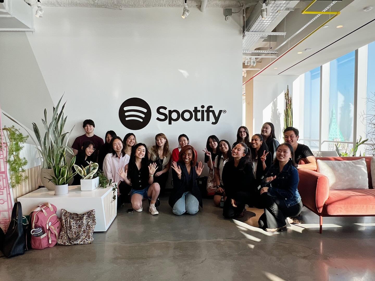 CommClub at @spotify office!! What an incredible site visit 💚 

We had amazingly talented panelists talk to us about how PR and Communications works at Spotify, an office tour, networking time, and a fun Spotify Resonate Activity &mdash; truly an un