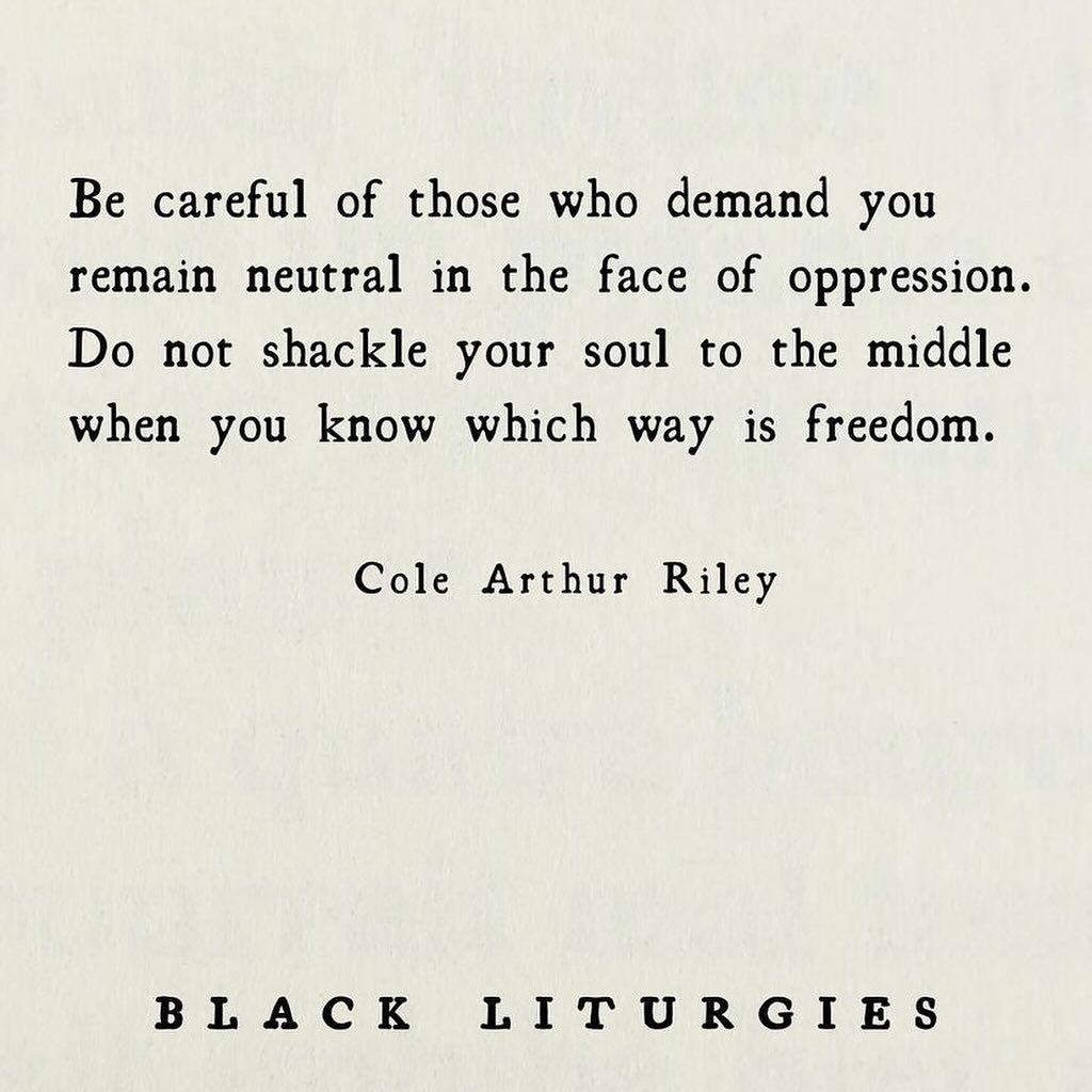 &ldquo;Virtue is not synonymous with neutrality. Sometimes I the grout demands a choice!&rdquo;