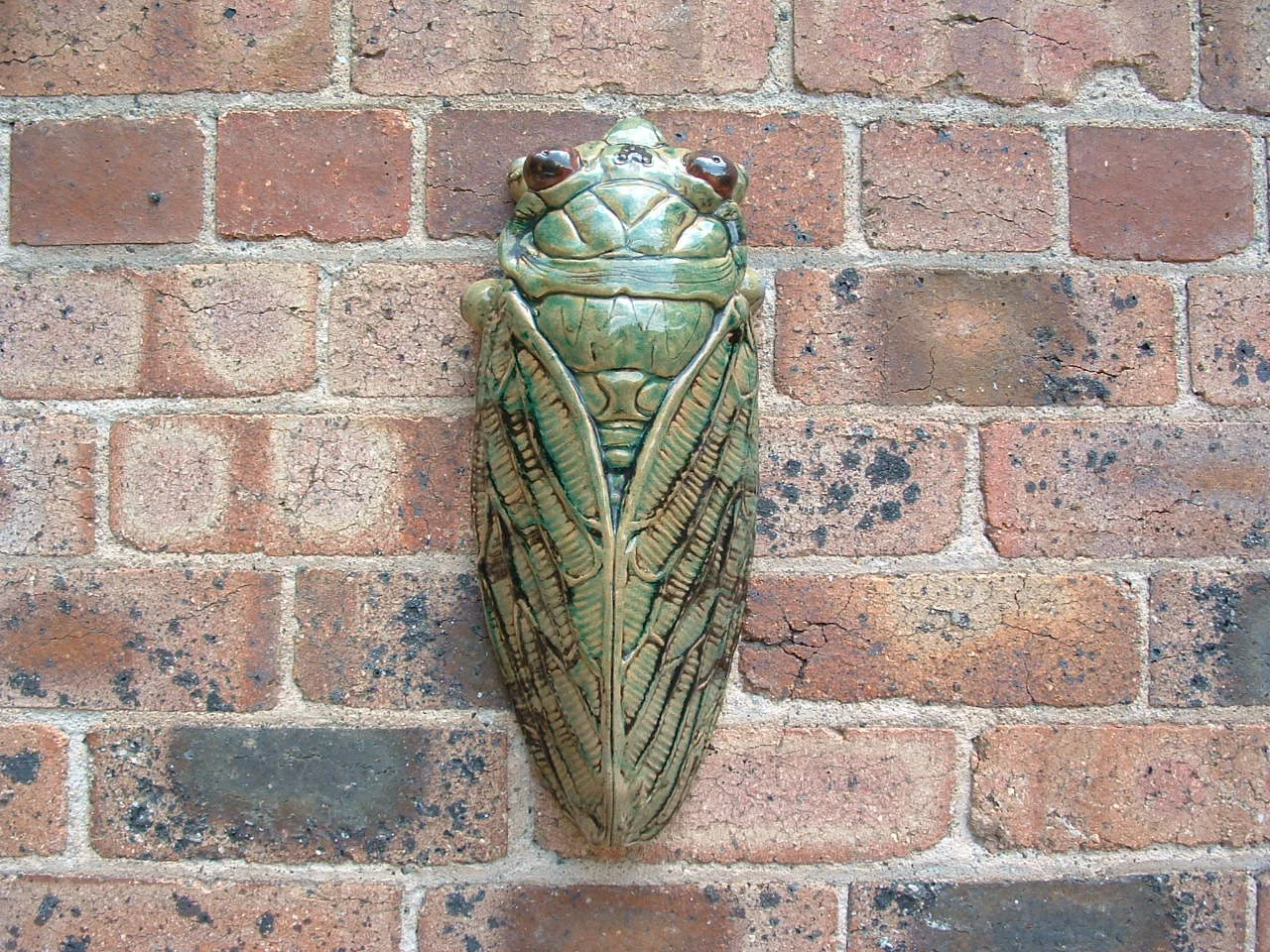 Glazed ceramic cicada (400mm long) - currently out of stock