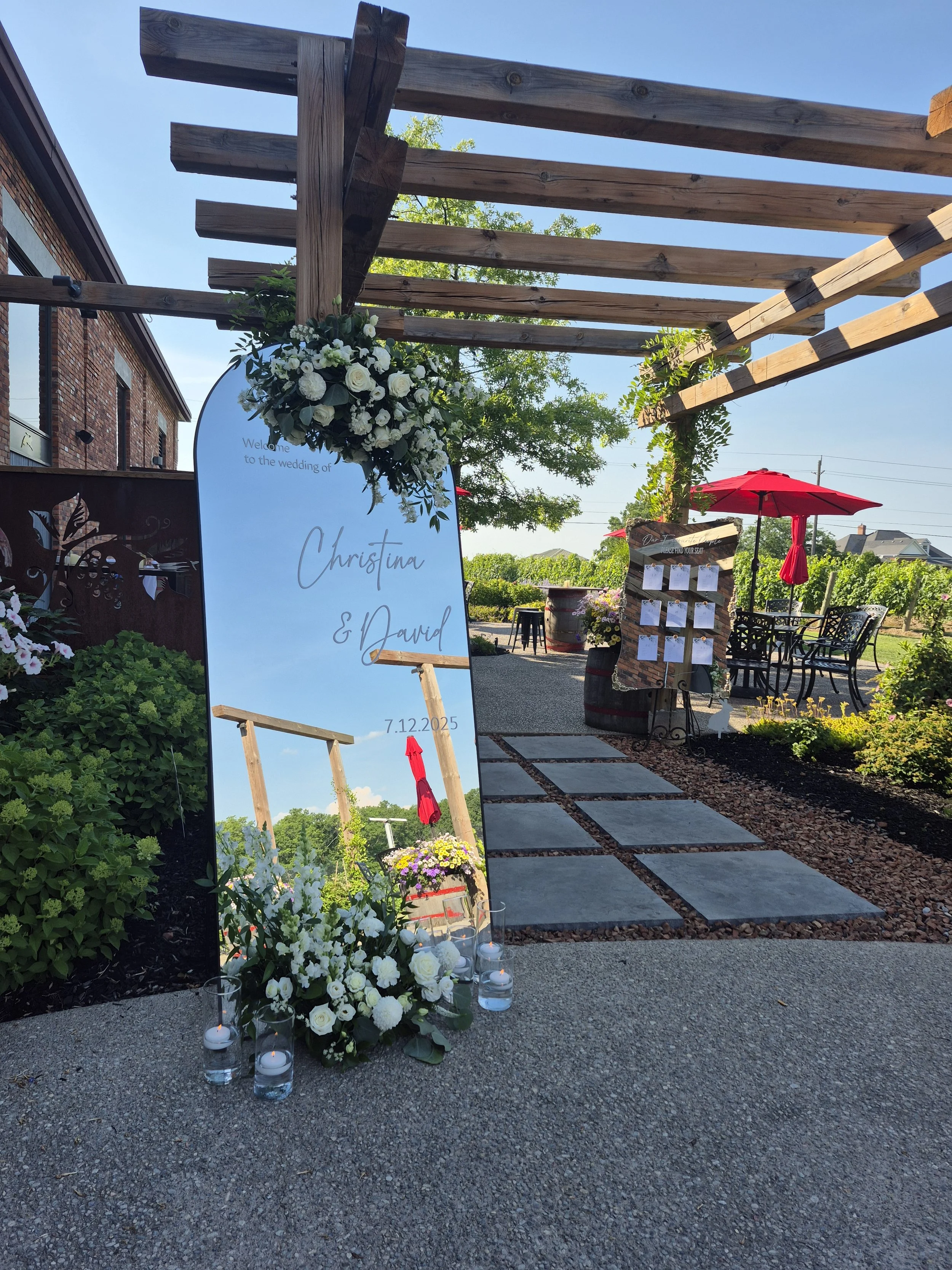 Welcome Mirror in the Cocktail Hour space