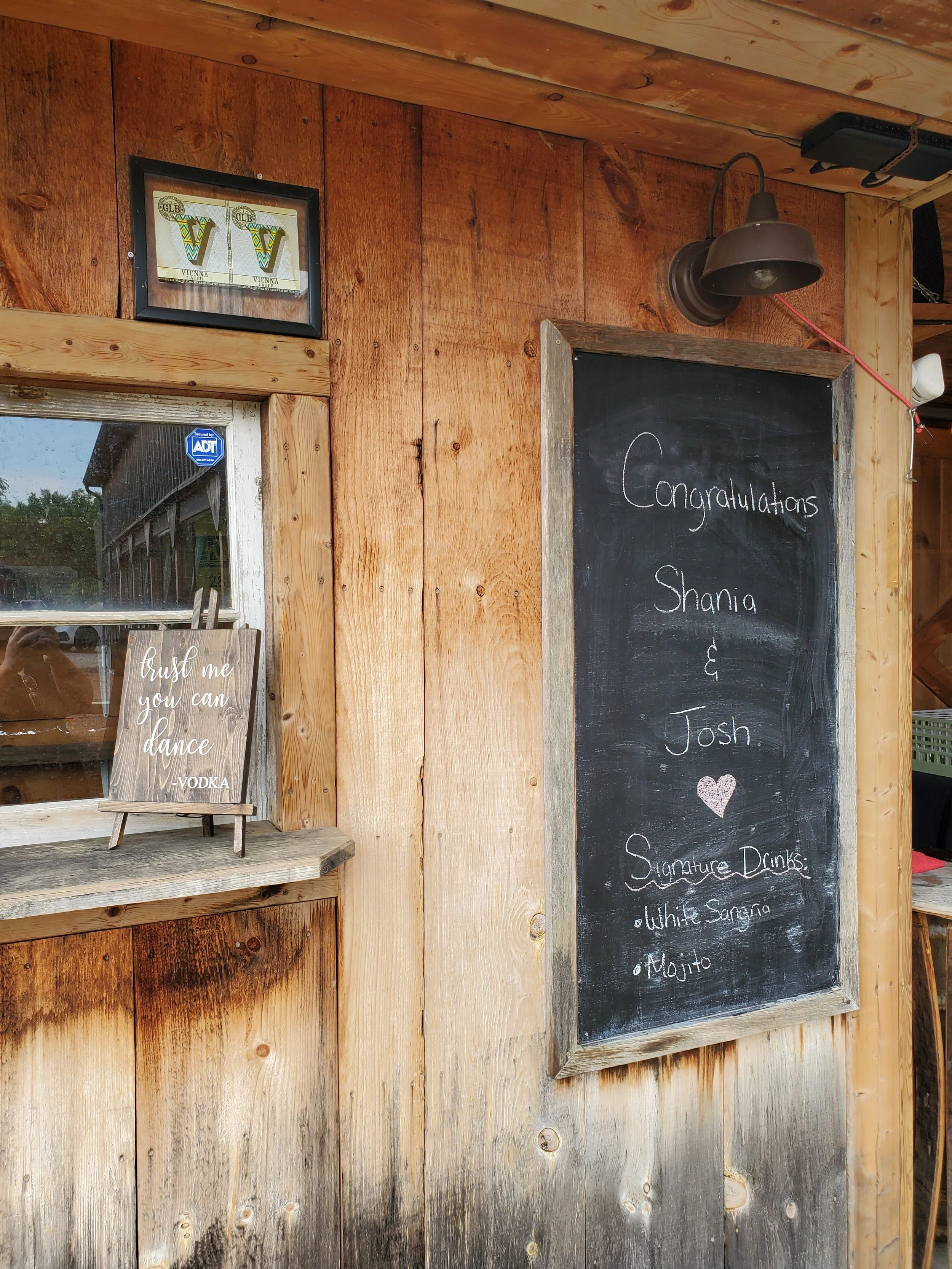 Chalkboard at the Bar at Calamus Estate Winery
