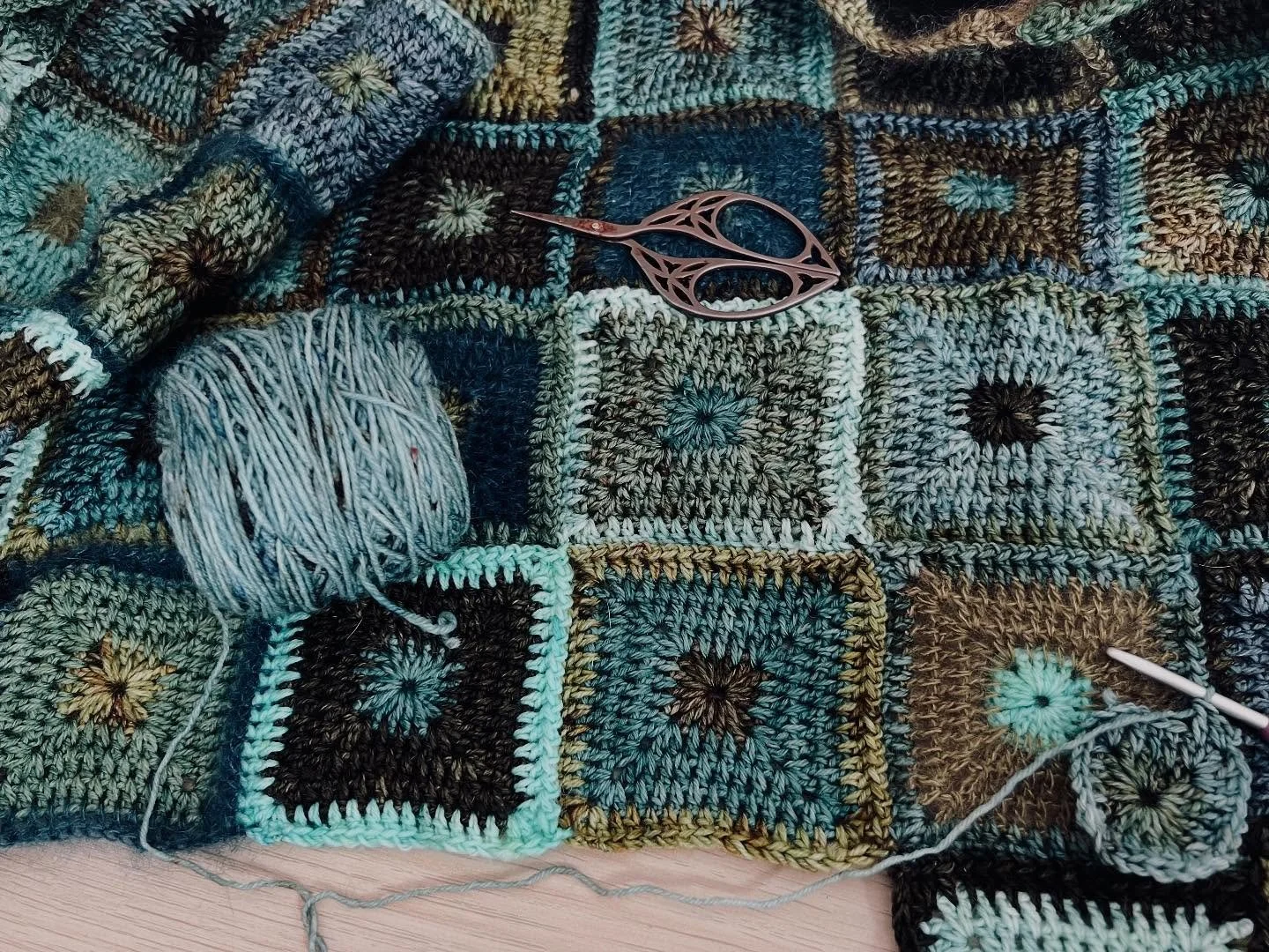 After a long break here, I&rsquo;ve picked up this old project and am loving it all over again. Using two different advent calendars from @grenouilleco  Kicking myself for not ordering the 2024 one.