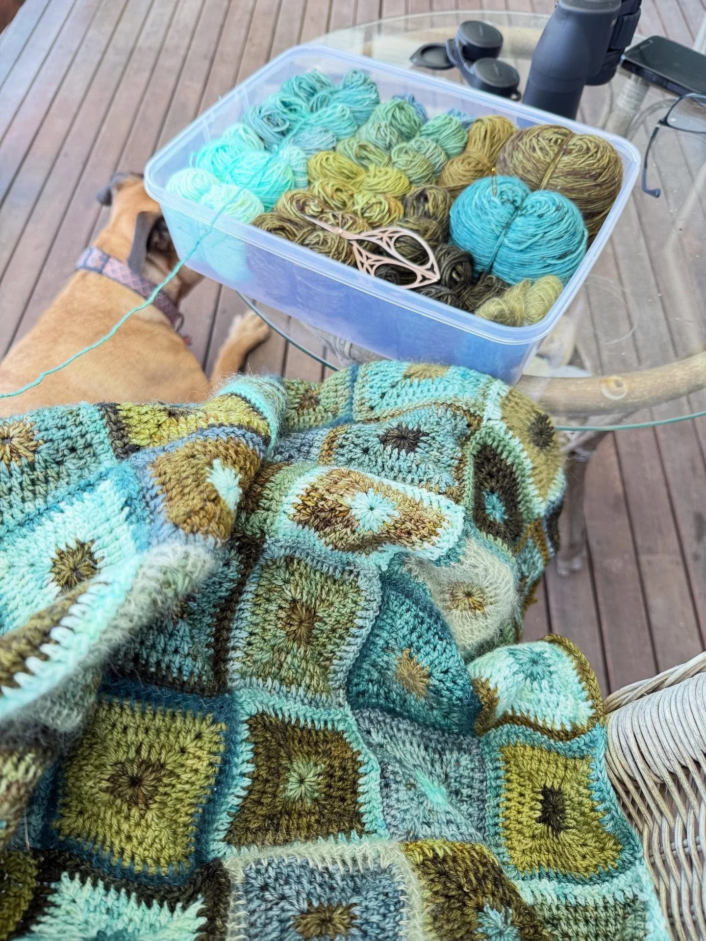 My crochet this afternoon matching the water earlier in the day at Narooma boardwalk. Holiday bliss.